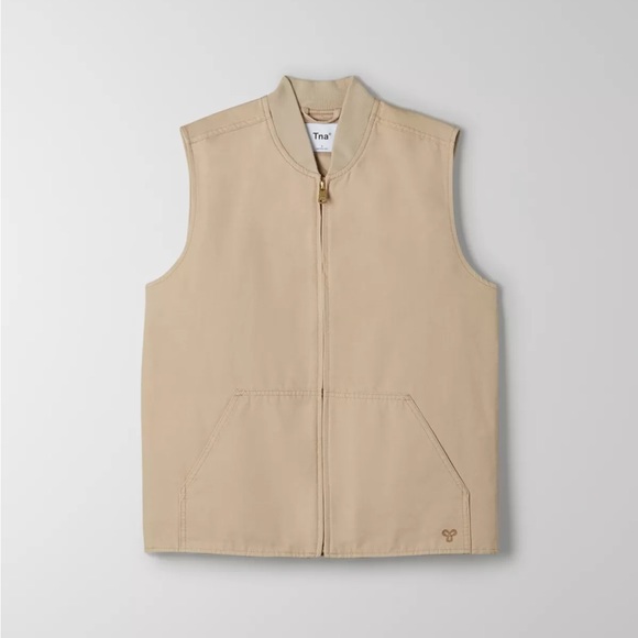 Aritzia Tna Ferris Vest, Olive Beige, size S - Picture 4 of 12